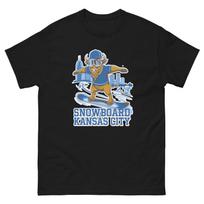 Snowboard Kansas City Bison USA Snowboarding Animal T-Shirt S
