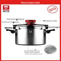 Kangbach 304 Stainless Steel Dual-Setting Pressure Cooker