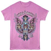 Guns N Roses Est 1985 Winged Cross Band Member Skulls Men's T Shirt Rock Merch 4XL