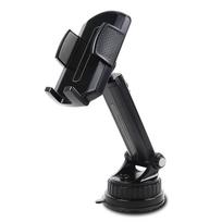 Telescopic Car Phone Holder with Suction Cup for Windshield & Console juoda/pilka spalva