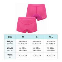 Breathable MTB Bicycle Underwear 3D Pad Bike Shorts Cycling Underwear Shorts  Mountain Biking M rožinė