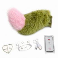 Rechargeable Electric Fox Tail Belt Plush Electric Tail  Halloween Cosplay Performances, Etc
