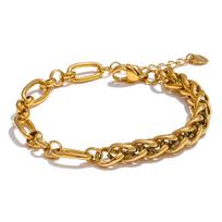 Eetit Madingas Nerūdijančio Plieno Metalinis Grandinėlės Statement Apyrankė 18K Aukso Vandeniui Atspari Padengta Juvelyrika Bijoux Femme auksas