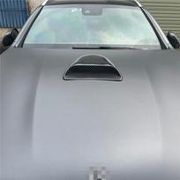 Carbon Fiber Look Car Air Flow Intake Hood Scoop Vent Bonnet Decorative Cover