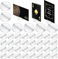 35 mm apvalus plastikinis kortų stovas stalo žaidimams Black (50 pcs)