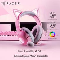 Razer Kraken Kitty V2 Pink Gaming Headset rožinė