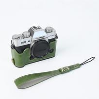 Oil PU Leather Half Case for Fujifilm XT30II XT30III XT30 XT20 XT10 Fuji X-T30 X-T30II X-T30III X-T20 X-T10 Battery Open Cover žalia