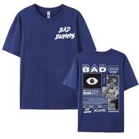 Rap Singer Bad Bunny Tshirt Mens Womens Album Cover Highquality Casual Tshirt Luxurious Fashion Hiphop Oversized Tshirt S