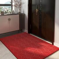 High-End Anti-Slip Entrance Mat: Dirt-Resistant, Dust-Removing Hallway Rug 50x80 ryškiai raudonos spalvos