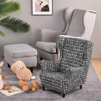 Kids Wing Chair Cover Stretch Spandex High Back Armchair Covers Elastic Sofa Slipcovers Children Size Small