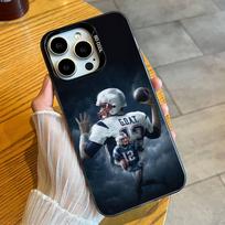 Baseball Player T-Tom B-Brady Phone Case For iPhone 16 17 15 14 12 13 Pro Max Black Color Shockproof Cover iPhoneXSMAX
