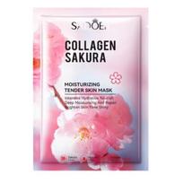 Sakuros veido kaukė su kolagenu SADOER CHERRY BLOSSOM MASK SHEET DRĖKINANTI - 5 g