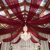 Baltos lubų užuolaidos vestuvėms Lubų užuolaidos Vestuvių arkos drapiravimo audinys Plonos šifono užuolaidos vakarėliui ceremonijai scenos girlianda 75x300cm