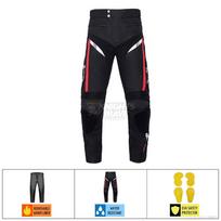 Reflective Motorcycle Pants Men Wear-Resistant Motocross Pants Anti-Fall Motorcycle Protection Equipment Waterproof Biker Pants M black