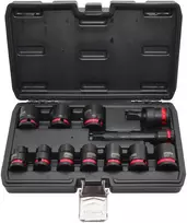 AW-Tools AWTOOLS SMŪGINIŲ GALVUČIŲ RINKINYS 1/2″ 12 vnt./10-24 mm/ TRUMPOS Juodas LINE