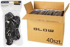 Blow 98-503# Tinklo prailgintuvas ps-320 3 lizdų 3xUSB 2m juodas 3x1mm pakuotė