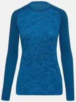 Termo marškinėliai Thermowave mot. Merino Xtreme ilgom rankovėm mėlyni