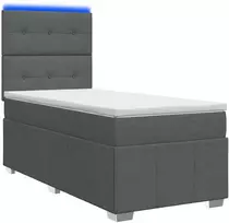 Lova LED lovos čiužinys su LED apšvietimu Tamsiai pilka 80 x 200 cm