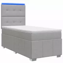 Lova LED lovos čiužinys su LED apšvietimu Šviesiai pilka 90 x 190 cm