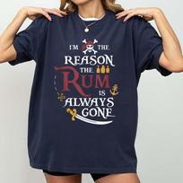 Pirate I'm The Reason The Rum is Always Gone T-Shirt S