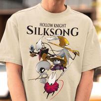 Hollow Knight Silksong Minimal Art Tee, Clean Line Graphic Shirt S