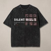 Silent Hill 2 T-Shirt | Silent Hill Vintage Graphic Shirt | Survival Horror Gamer Tee | Unisex Retro Acid Wash Streetwear Gift 2XL