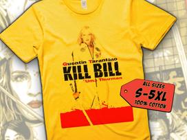 Kill Bill V28 T-Shirt Vintage YELLOW T-Shirt DTG Digital Print Sizes S M L XL 2XL 3XL 4XL 5XL S