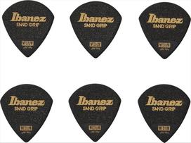 Ibanez Grip Wizard Series Sand Grip Pick Black (MEDIUM) 6-pack, (PPA18MSGBK)