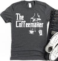 The Coffeemaker Illustration T-Shirt | Funny Coffee Barista Design 2XL
