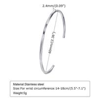 Fashion Stainless steel Full Gloss Bracelets, Blank Mobius Opening Bracelet Gold Color Chain Adjustable,Gift for Women Girls