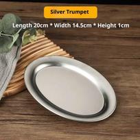 Stainless Steel Oval Plates for Steamed Fish and Food Presentation at Home S