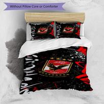Ahly Football club Printed Pattern Duvet Cover Set – includes 1 duvet cover and 2 matching pillowcases Bedroom decor Christmas gifts 135cm*200cm