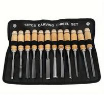 Wood Carving Hand Chisel 12PCS/Set Woodworking Lathe Gouges Tools Woodcarving Tools Set Carved Chisel Carving Knife Set 12pcs