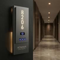 2026 New Stainless Steel Hotel Door Plate House Numbers with Light Door Number Sign Factory Mass Produces Apartment Door Number (Black,Stainless Steel)