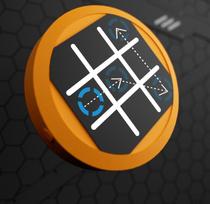 Artificial Intelligence Four-in-One Chess Board Game, Memory Training Fun Educational Game SmartTic-Tac-Toe for Kids oranžinė