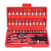 46 Piece Set of Auto Repair Tools On-board Household Repair Kit Wrench Socket Hand Tool Kits