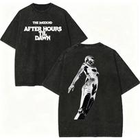 The Weeknd After Hours Til Dawn Ahtd Soryama Turo Marškinėliai 100% Medvilnė Drabužiai Unisex Unisex Unisex Marškinėliai Y2k Marškinėlis Laisvalaikio Viršus M gray
