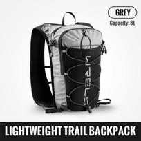 WRELS Running Vest Hydration Pack Lightweight Foldable Trail Running Backpack Marathon Vest Breathable Reflective Sport Daypack juoda balta spalva