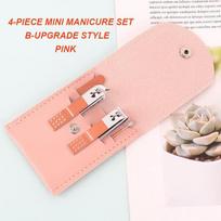 eye patches Leather case 2025 new hotsale professional 4-piece mini manicure set stainless steel nail kit for beginners with 7*10cm