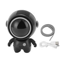 Mini Fan USB Astronaut Appearance Rechargeable Low Noise Portable Hanging Neck Handheld Small Bladeless Fan