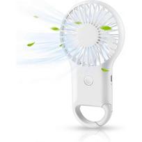 Hand Fan (White) Portable Silent Mini Fan, USB Rechargeable with 2025