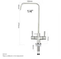 Factory Hot Selling Reverse Osmosis Stainless Steel Manual Water Filter Faucet Double Handle Household Easy Installation 5 Year sidabras