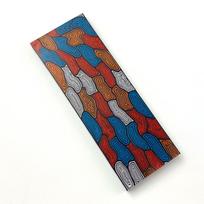 G10 Knife Handle Materials Blanks Damascus Pattern Scales for Making 1 PCS Colorful 170X45X8MM