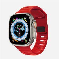 Silikoninis dirželis, skirtas Apple laikrodžio apyrankei 44 mm 40 mm 45 mm 41 mm 49 mm 42 mm 38 mm 44 45 mm apyrankė iWatch Series 7 se 3 4 5 6 8 Ultra Band 38 40 41 mm raudona