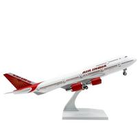 Miniatiūrinis lėktuvas Vaikams Žaislas 1/250 mastelis Air India lėktuvas 30CM 747 B747 Lėktuvo modelis Lėktuvo replika Metalinis suvenyras Dovana raudona/balta