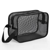 Woman Mesh Shower Caddy Tote Bag Cosmetic Storage Bag Multifunctional Shower Bag Large Capacity Portable Toiletry Organizer Fitness Swimming Handbag M 25*16*11