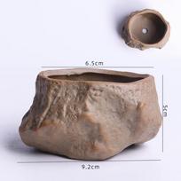 Ceramic Succulent Plant Pots Stone Shape Wear Resistant Plant Flower Pot with Drainage Hole Bonsai Potted Flowerpot