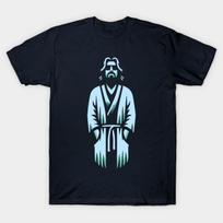 Men Black Print T-shirt Minimalist Dude Lebowski Logo Robe No-Cut Heat Transfer Print Cotton Tshirt M tamsiai mėlyna