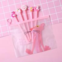 Korean Style Cute Cartoon 5-Piece Neutral Pen Set for Students, Water-Based Ink 0.5mm