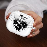 Flight Route Love Case For Samsung Galaxy Buds 4 Pro 4Pro 3Pro 2Pro Live 3 FE 2 Clear Earphone Cases Cover With Hook Buds Live